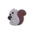 Mignon écureuil gris en silicone pour attache-tétine DIY accessoire de dentition bébé - Gris