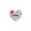 Cuentas de corazón para sujetachupetes tema profesor con motivos de manzana - Profesor