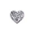 Accesorio de clip de chupete con forma de corazón y patrón de repostería blanco a mano - Tema de Repostería