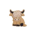 Cartoon Highland Cow silicone charm for baby pacifier clips or shoe decoration - Highland Cow Style / Khaki