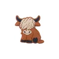 Cartoon Highland Cow PVC shoe charm accessory for baby pacifier chains and DIY bracelets - Highland Cow Style / Brown