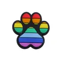 Rainbow paw silicone charm for DIY baby pacifier clips and teething bracelets - Rainbow Paw
