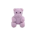 Perlina di silicone a forma di orso lavanda per catenelle ciuccio e massaggiagengive - Viola