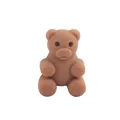 Coffee brown silicone cartoon bear bead for DIY baby pacifier clips and teething rings - Dark Brown