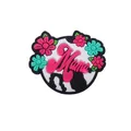 Abalorio Mama rosa con flores y estampado de vaca para zuecos y brazaletes - Flor Mama