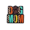 Charm per scarpe DOG MOM in PVC colorato con impronta e motivi leopardati per zoccoli - Cane Mamma Caffè