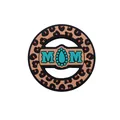 Ciondolo per scarpe leopardato con scritta MOM blu per accessori festa della mamma - Mom Leopardato Marrone