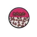 Perla rotonda in silicone mama con motivo leopardato per catenelle per ciuccio fai-da-te - Mama Rosso Anguria