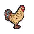 DIY baby teether bead in yellow rooster shape made of soft PVC for pacifier clips - Yellow Rooster