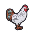 Cartoon white rooster silicone bead accessory for DIY baby teething pacifier chains - White Rooster