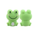 DIY baby pacifier clip green frog 3D cartoon silicone bead accessory with smooth matte finish - Frog