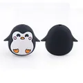 3D cartoon penguin silicone bead for DIY baby pacifier clips and teething bracelets - Penguin