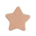 Star shaped natural beech wood pacifier clip accessory for DIY baby teething toys - Star