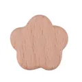 DIY beech wood plum flower pacifier clip accessory with natural grain for baby teething - Flower