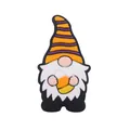 Kabouter schoenbedeltje voor klompen met oranje gestreepte hoed en Halloween snoep - Snoepmaïs Kabouter