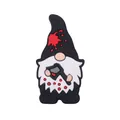 Cartoon horror kabouter schoenbedeltje van zacht PVC met bloedspatten en bijl voor clogs - Bijl Horror Kabouter