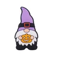 Halloween kabouter schoenbedeltje met paarse hoed en pompoen van zacht PVC voor klompen - Pompoen Kabouter