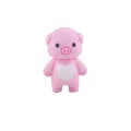 3D pink silicone cartoon pig bead with white heart for baby teether and DIY jewelry - Pink