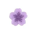 DIY silicone flower bead in purple and lavender colors for baby pacifier chains - Purple
