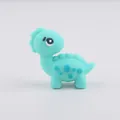 Cuenta de silicona de dinosaurio verde menta para chupeteros de bebé hechos a mano - Verde