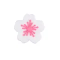 DIY baby pacifier clip accessory: cherry blossom silicone bead in white and pink - White with Pink Center