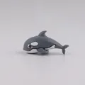Cute gray and white cartoon orca silicone bead for DIY pacifier chain accessories - Gray