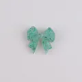 Sparkly mint green glitter bow silicone bead accessory for baby teething jewelry - Green