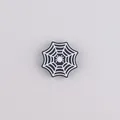 Spider web silicone charm bead for DIY beaded pens in black and white finish - Black
