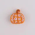Breloque citrouille 3D en silicone orange avec motifs floraux pour chaussures DIY - Citrouille Florale Orange (F638) / Orange (Citrouille Jaune)