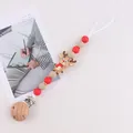 Silicone pacifier clip with reindeer charm and red beads for Christmas baby gift - Christmas Reindeer