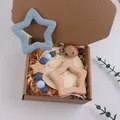 Blue star silicone and wood baby teether gift set with pacifier clip in eco box - Blue Star 4-Piece Set
