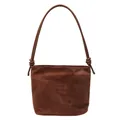 Minimalist large brown suede bucket shoulder bag with knotted straps for women - Matte Coffee