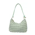 Sac à bandoulière minimaliste vert clair avec texture bulle et détail de nœud - Vert