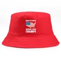 Cappello da pescatore reversibile in cotone rosso con grafica Back-To-Back World War Champs - Taglia unica / Stampa USA / Rosso
