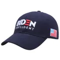 Berretto da baseball Biden President blu navy in cotone con ricamo della bandiera - Taglia unica per adulti (Regolabile) / Blu navy