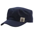 Classic navy blue cotton cadet cap with a star patch on a white background - One Size / Navy Blue