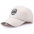Casquette de baseball beige Escape from Tarkov BEAR avec logo griffe et bord noir - Taille unique adulte (58 cm réglable) / Poche zippée