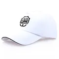 Casquette de baseball en coton blanc avec logo BEAR noir et motif griffe sur fond blanc - Taille unique adulte (58 cm réglable) / Blanc