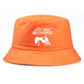 Orange cotton bucket hat featuring white She Said No Strippers print for bachelorette party - Adult One Size (58cm Non-adjustable) / Orange