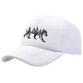 White Forest Bear trucker hat with breathable mesh back and nature silhouette print - One Size(Adjustable) / White