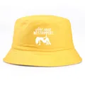 Bright yellow cotton bucket hat with She Said No Strippers print for bachelorette parties - Adult One Size (58cm Non-adjustable) / Yellow