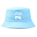 Light blue cotton bucket hat with white She Said No Strippers print for bachelorette party - Adult One Size (58cm Non-adjustable) / Sky Blue