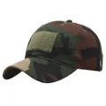 Gorra táctica de camuflaje selvático con parche de velcro y tejido ripstop resistente - Talla única / Camuflaje Verde Oscuro
