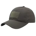 Taktische dunkelgraue Baseballkappe mit Klettfläche und Ripstop-Gewebe-Struktur - L / Armeegrün