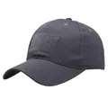 Taktische dunkelgraue Baseballkappe mit Ripstop-Struktur und Klettfläche auf der Vorderseite - L / Grau