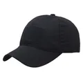 Taktische schwarze Ripstop Baseballkappe mit Klettfläche vorne und gebogenem Schirm - L / Schwarz