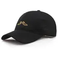 Casquette de baseball en coton noir avec broderie dorée de la couronne de Sun Wukong devant - Réglable / Noir