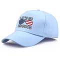 Hellblaue Let's Go Brandon Baseballkappe mit US-Flaggen-Sonnenbrillen-Aufdruck - Einheitsgröße für Erwachsene (Verstellbar 58cm) / Himmelblau