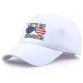 Weiße Baseballkappe mit Let's Go Brandon Slogan und US-Flaggen Fliegerbrillen - Einheitsgröße für Erwachsene (Verstellbar 58cm) / Weiß