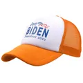 Joe Biden 2020 election trucker hat with orange mesh back and star flag print - One Size / Orange
